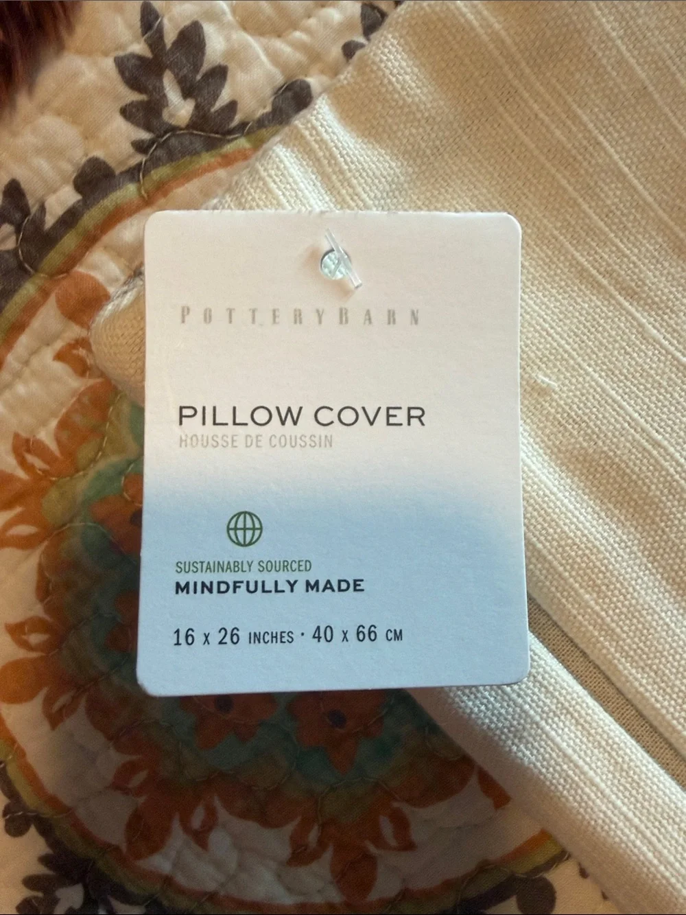 Pottery Barn Canon diamond textured lumbar pillow cover NWT